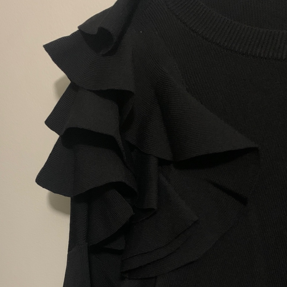 Orly sweater with shoulder ruffle